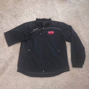 Bauer Jacket Mens Medium Black Team Midweight Warm-Up SJU Hockey Vented Zip